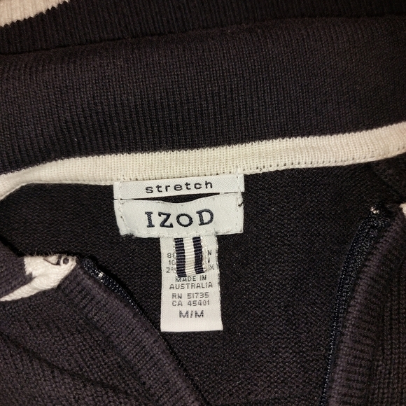 𝅺IZOD LONG SLEEVE ZIP FRONT MENS SWEATER- S - Picture 4 of 5